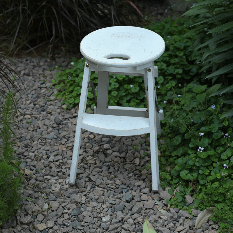 Support à plante rétro en bois, tabouret pliable rustique, décor de ferme pour porche salon jardin Paito