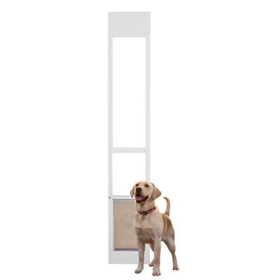 Dog Door for Sliding Glass Door 75 7/8"-80 11/16" Adjustable Height XL