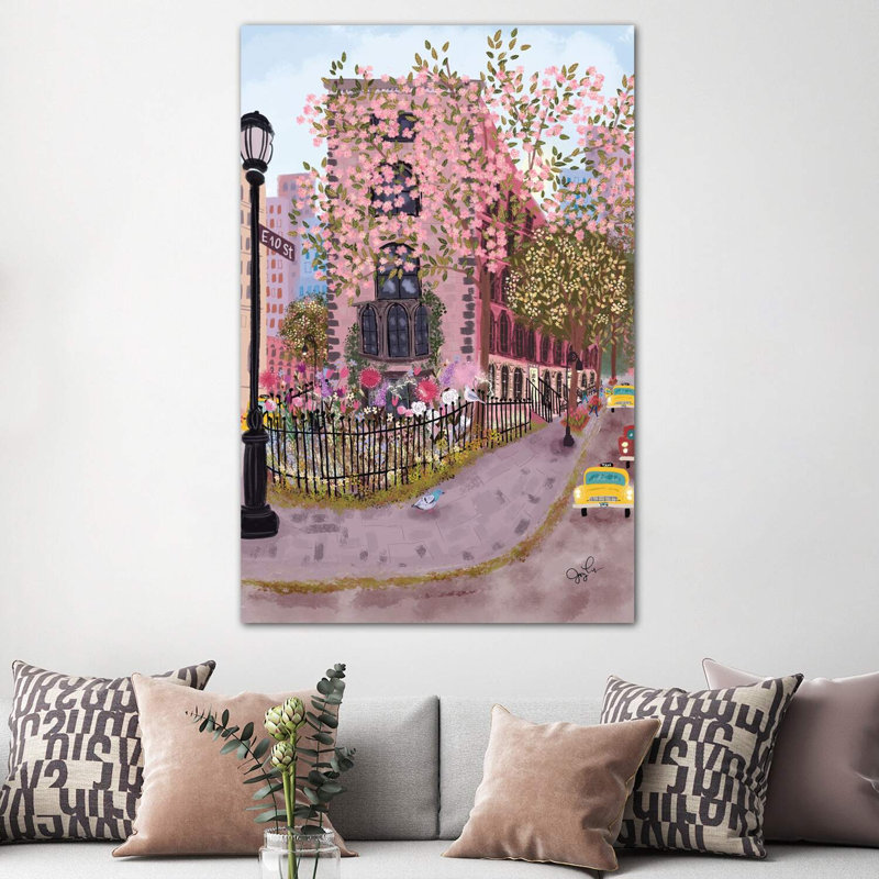 East Village by Joy Laforme - Wrapped Canvas Painting, 152.5 cm H x 101.5 cm W