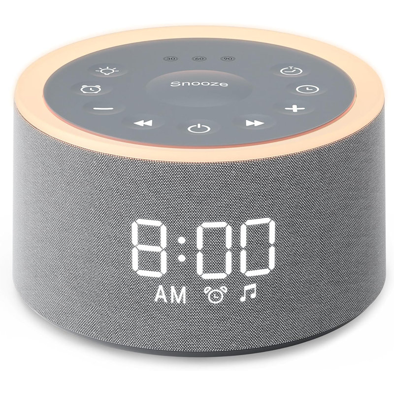 Sound Machine & Alarm Clock Sound Machine For Sleep White Noise Machine With 29 Soothing Sounds Night Light 0-100% Dimmable, White Noise Alarm Clock