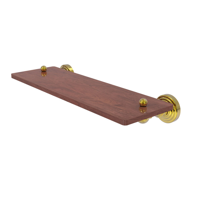 Beresford Bracket Shelf, Polished Brass, 2.5" H x 16" W x 5" D