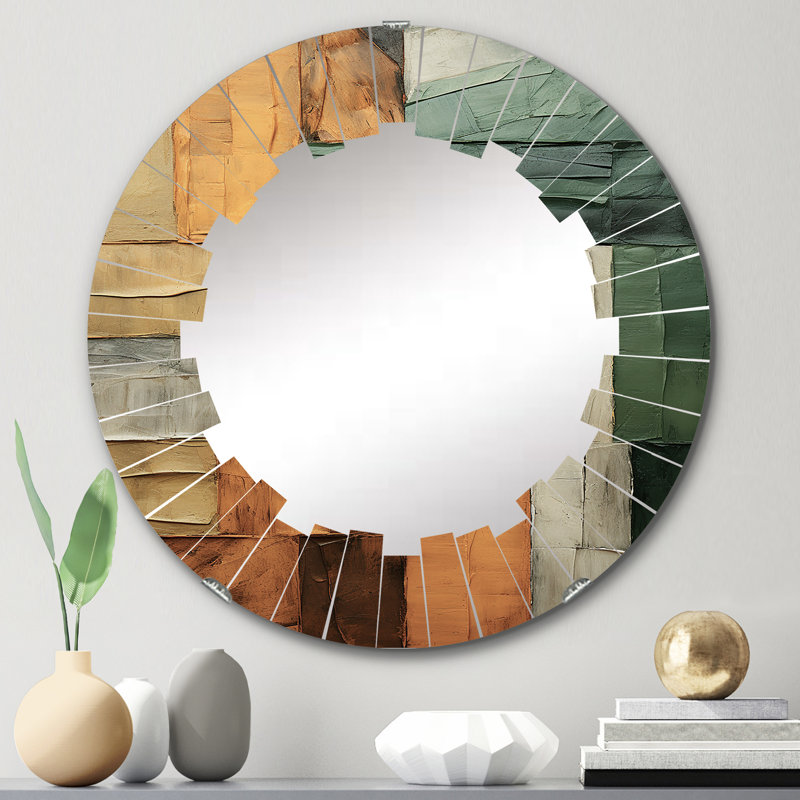 Mandora - Miroir mural moderne rond, 24 po x 24 po