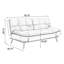 Coussin convertible 78,74 po en polyester gris