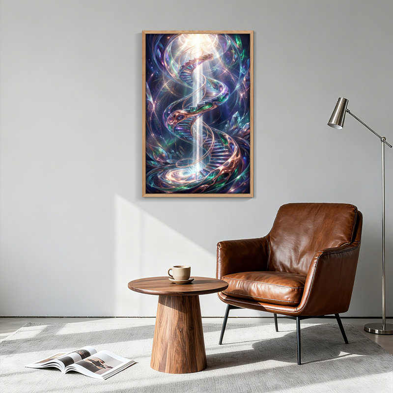 Cosmic Spiral, reproduction d'art sur toile, ensemble de 1, Naturel, 24"H x 18"W