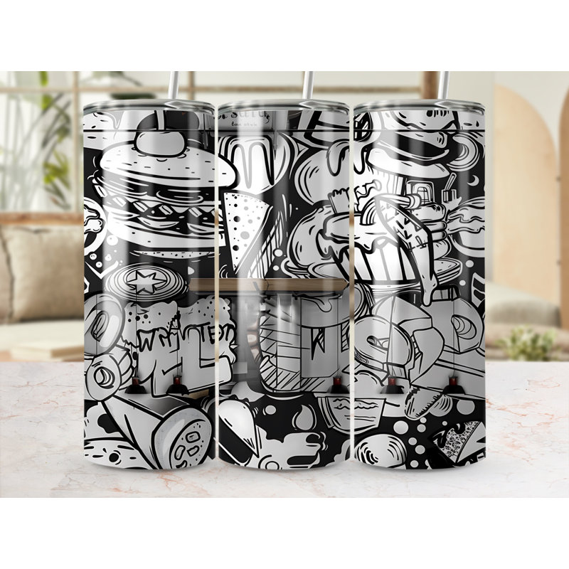 Choose Handmade Tumblers 591ml Vacuum Insulated Stainless Steel (18/8) Travel Tumbler with Straw