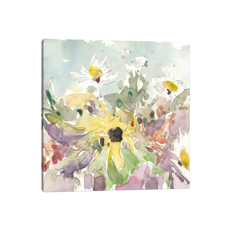 «Daisy Vase I», reproduction d'art sur toile tendue, H 12 po x l 12 po, Toile tendue, Ne s’applique pas