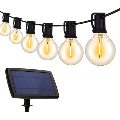 Aliisa 14M Solar Powered 27 - Bulb Festoon Lights String Light