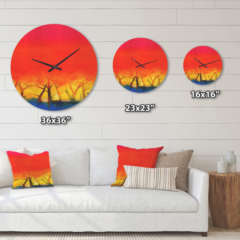 Horloge murale arbre et ciel, Très grand