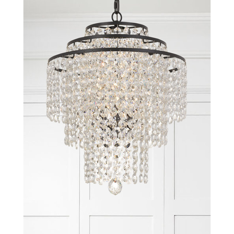 Sandberg 4 - Light Dimmable Tiered Chandelier, Dark Bronze
