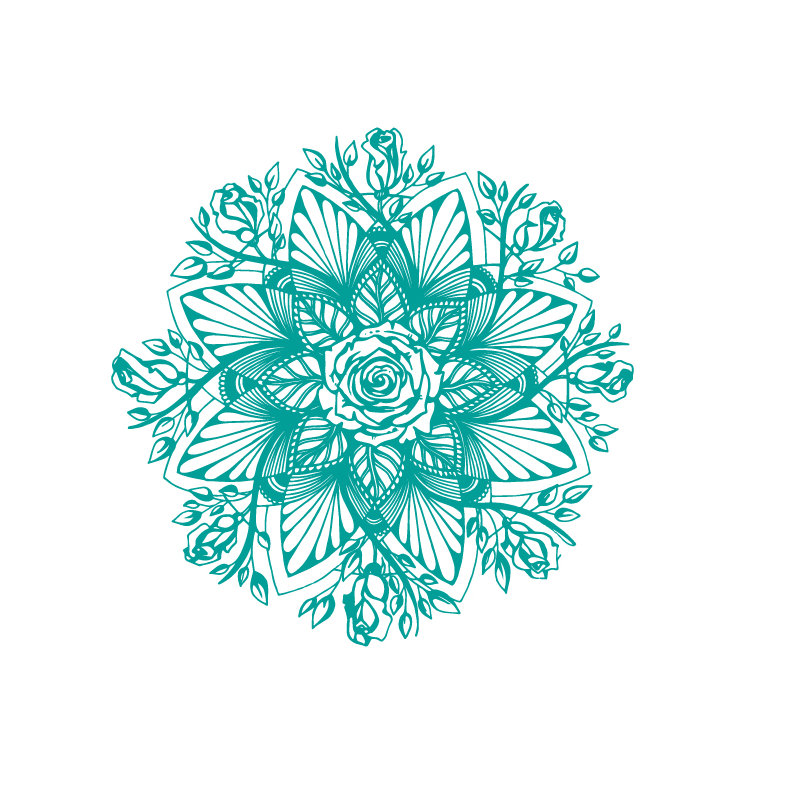Décalcomanie murale Natazhat, Turquoise