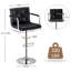 Adaleya Swivel Upholstered Adjustable Height Counter Stool with Metal Frame-1263946813
