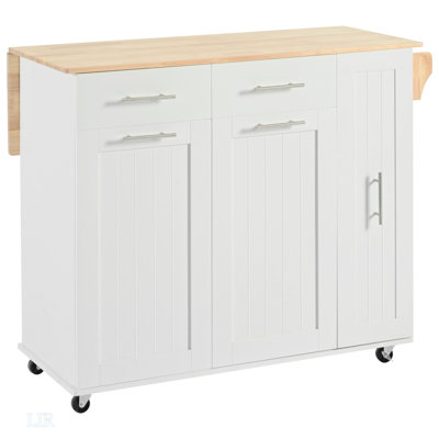 Kitchen Island With Drop Leaf, Kitchen Storage Cart With 3 Tier Pull Out Cabinet Organizer, Internal Storage Rack, Rolling Kitchen Cart, Kitchen Islan by Ophelia & Co.