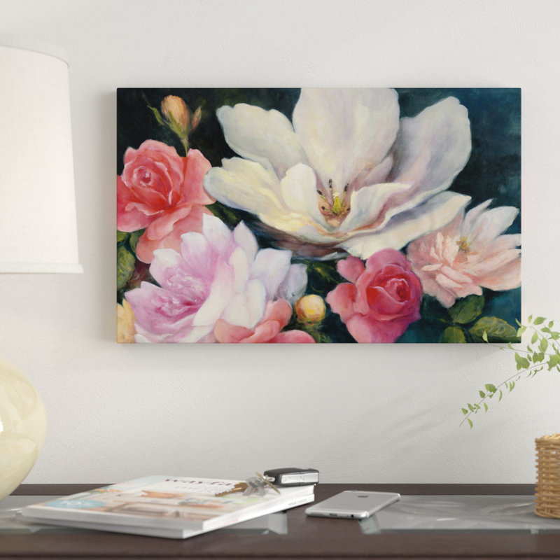 « flamand fantastique rose crop », reproduction sur toile tendue, H 22 po x l 32 po