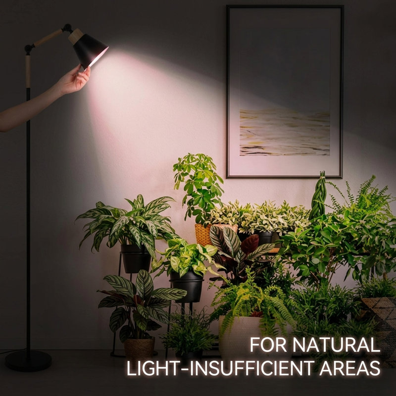 Indoor Plant Grow Light with Timer, Adjustable Height & Full Spectrum LED