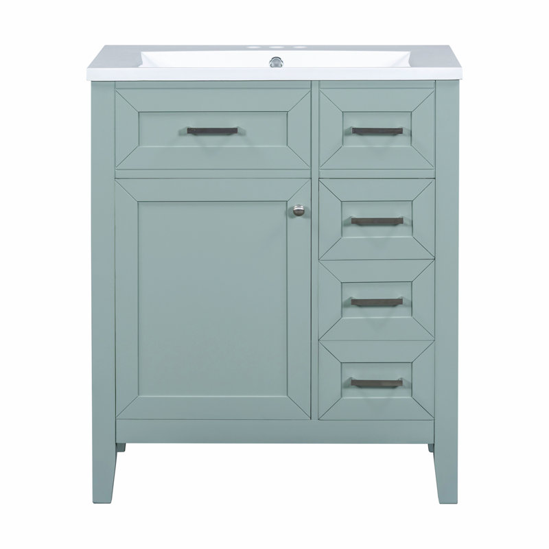 Meuble-lavabo 30 po avec lavabo, Vert