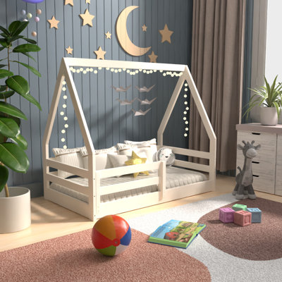 Toddler Size Solid Wood Floor Bed for Girls and Boys by Harper Orchard