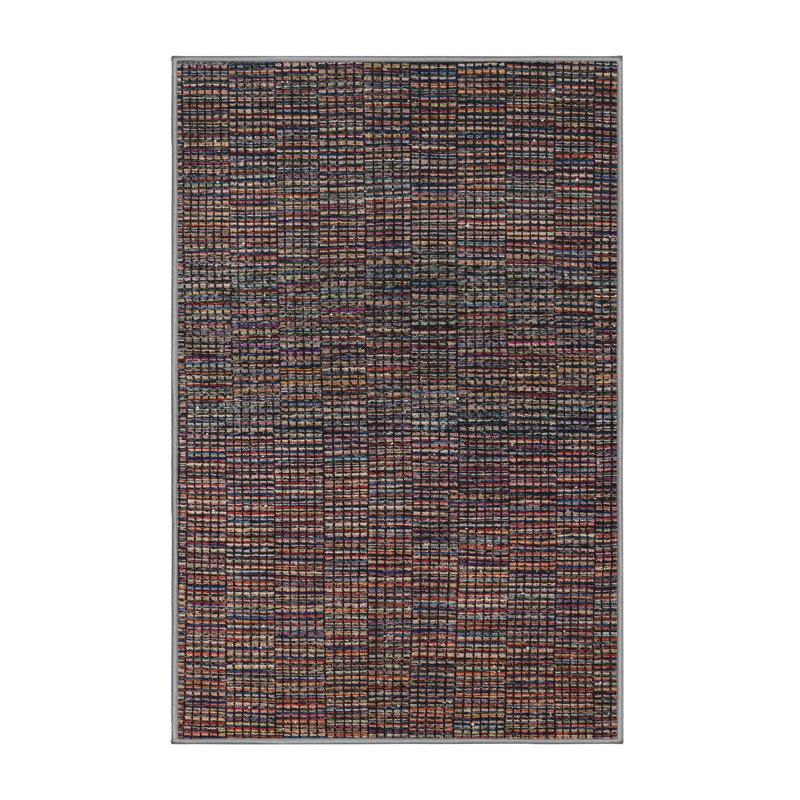 Tapis abstrait 100% lavable à la machine 4627, Rectangle 7 pi x 9 pi