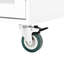 Chariot pour îlot de cuisine avec comptoir rabattable, 2 tiroirs, unité de porte, serviette et épice, blanc, surface de travail de 48,32 po de long et facile à déplacer, espace de rangement, blanc, comptoir en bois d'hévéa,