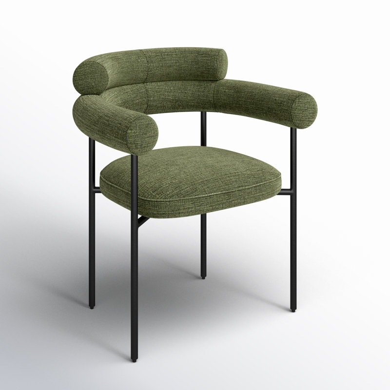 Chaise de salle à manger Bolus, Tissu - vert