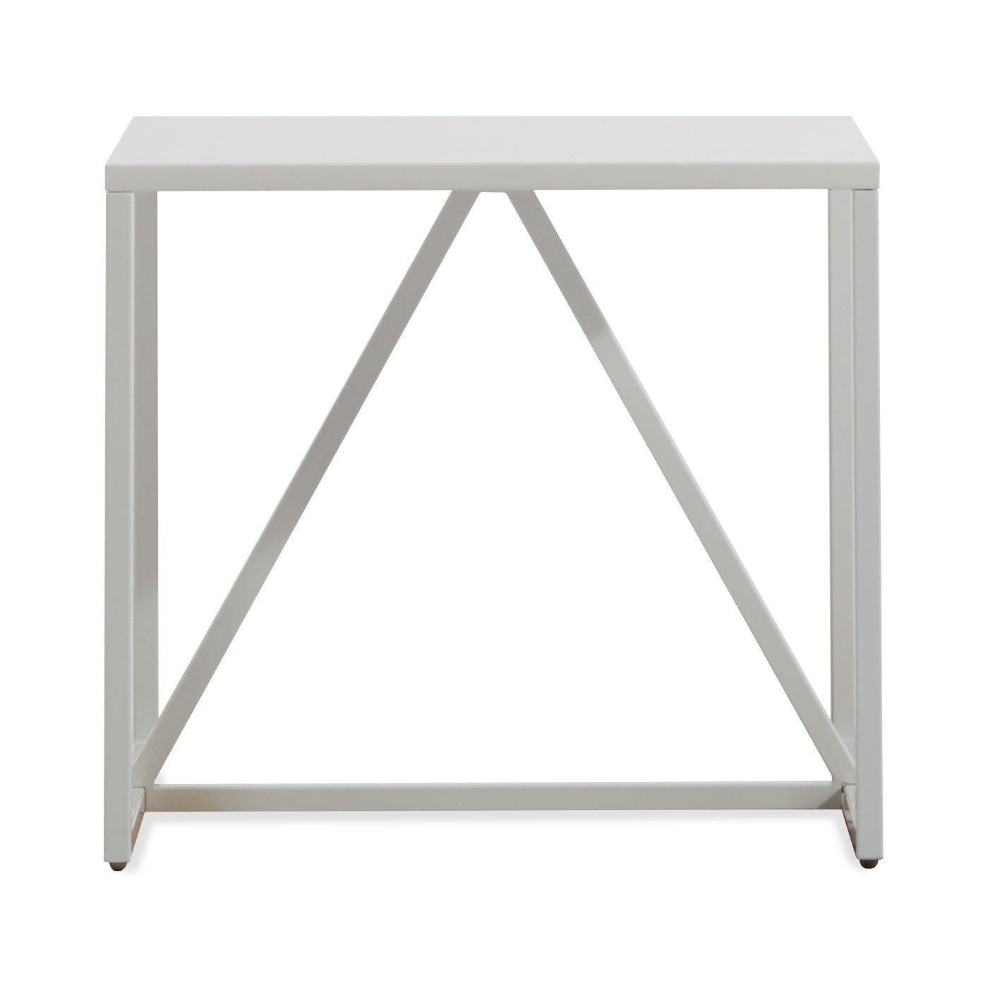 Strut End Table, White
