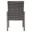 Chaise de salle à manger d'extérieur 2 pièces, structure peinte à la main, siège en coton lavé à l'eau pour le jardin, la cour et la piscine