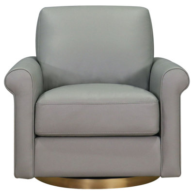 Fauteuil pivotant en cuir Pruszkow