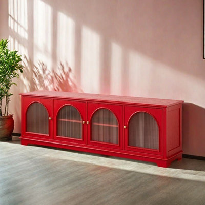Simple retro design sense solid wood TV cabinet
