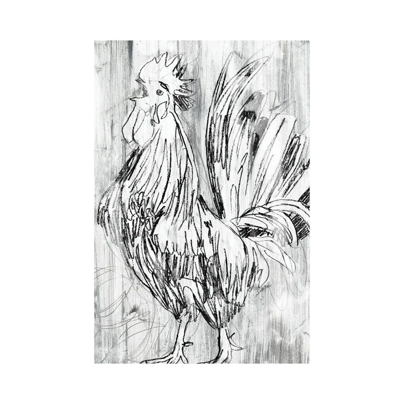 Reproduction d’art « Flock II » par June Erica, H 12 po x l 8 po x P 0,75 po, Toile tendue