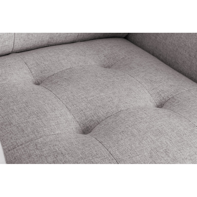 Upholstered Armchair, Beige Linen