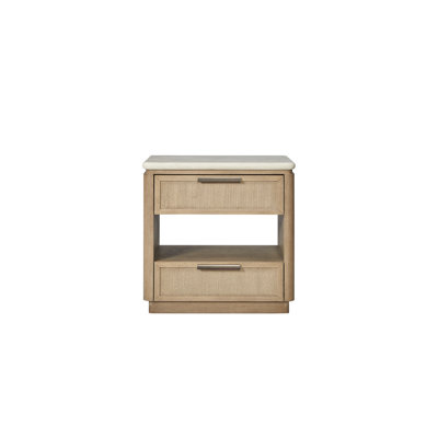 Two Drawer Nightstand With Rope Drawer Fronts