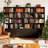 Fellsburg 6-Tier Bookshelf Set, 2-Pciece 70 Inch Tall Bookcase with Barn Door, Freestanding Wood Storage Shelf Display Shelf-370213068