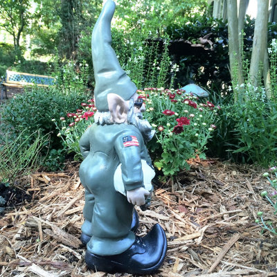 Statue de jardin militaire American Hero Gnome