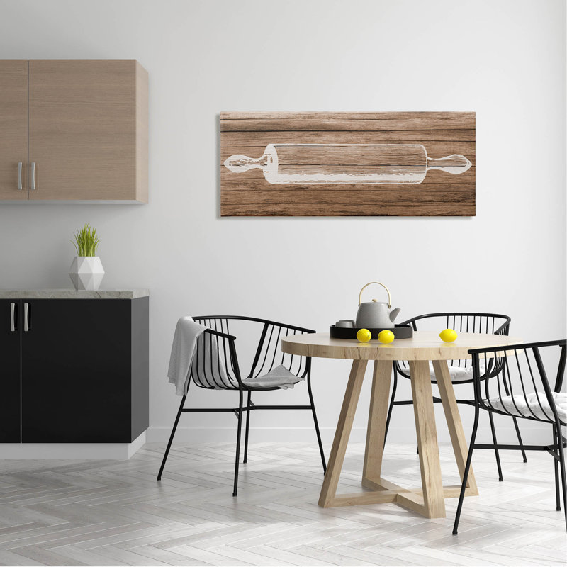 «Rustic Kitchen Rolling Pin Wall Art» par Lil 'Rue, H 20 po x l 48 po x P 1,5 po