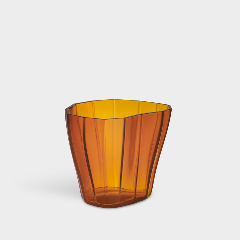 Reed Handmade Glass Table Vase, Amber