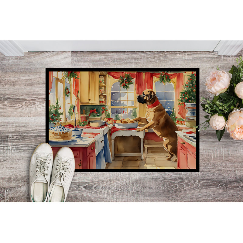 Junya Non-Slip Christmas Doormat, 24" W x 36" L