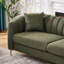 Canapé 61 pouces en chenille de 61 pouces, canapé profond 2 places de luxe avec un design moderne capitonné et des pieds en métal doré pour le salon et la chambre à coucher