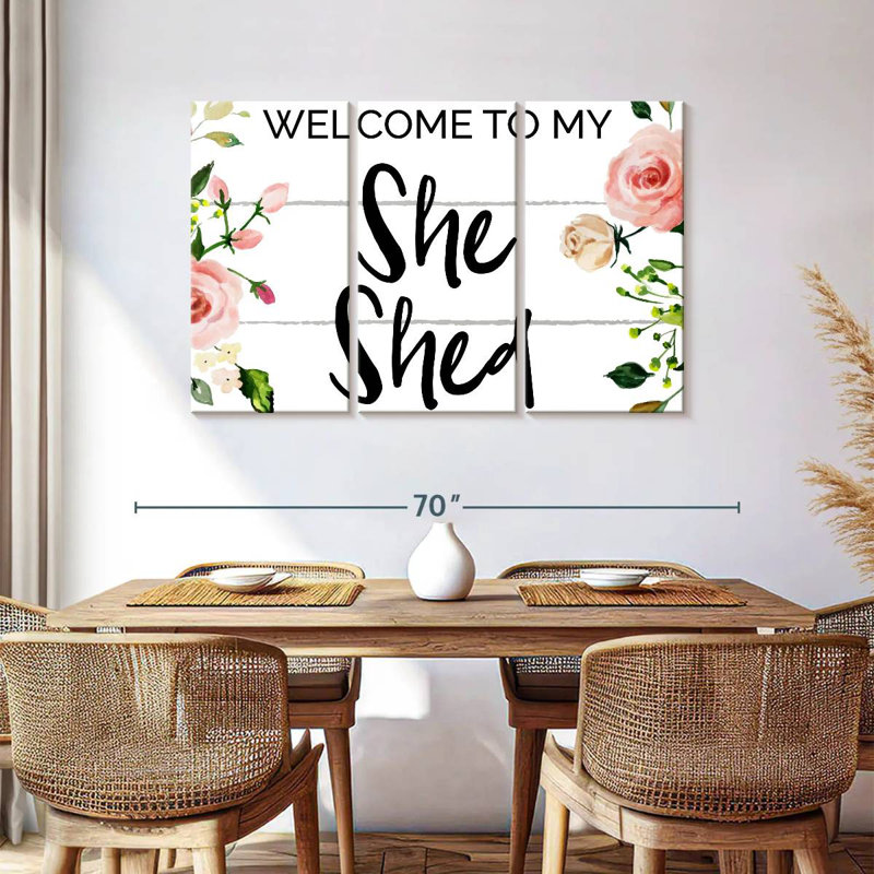 She Shed Set I, H 36 po x l 57 po