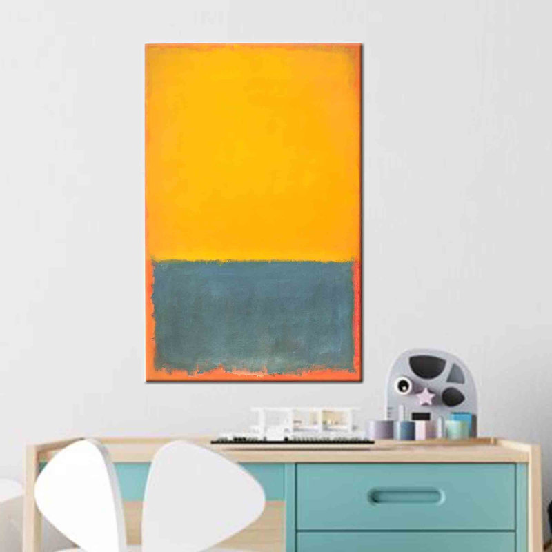 Grand art abstrait sur toile de coton avec un design minimaliste de style affiche contemporain, idéal pour rehausser les intérieurs modernes