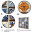 Boho Turkish Blue Tiles 1 - Boho Tiles, art mural-51409995-51409988