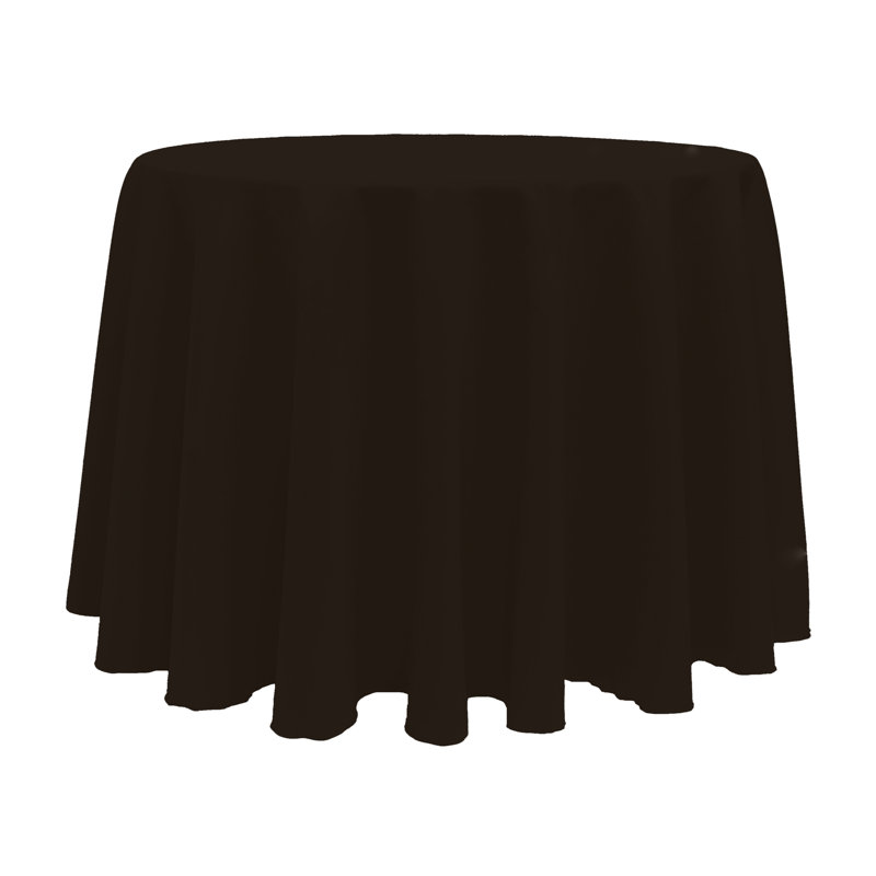 Solid Color Round Tablecloth, 102" x 102", Espresso
