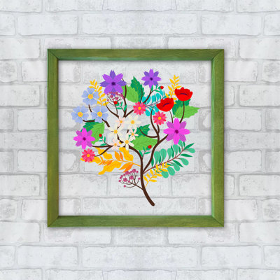 Elegant Decorative Framed Painting, 12.6 x 12.6 inches | 100% Glass (0.12 in Thick), Wooden Frame | UV Digital Printing, Perfect for Living Room, Bedroom, or Office Decor, Stylish and Eye-Catching Design