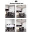 Table de salle à manger extensible moderne de style simple avec plateau en pierre frittée-876762973