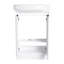 Meuble-lavabo moderne de 58 cm avec lavabo en céramique - Meuble autoportant pratique et luxueux au design élégant.