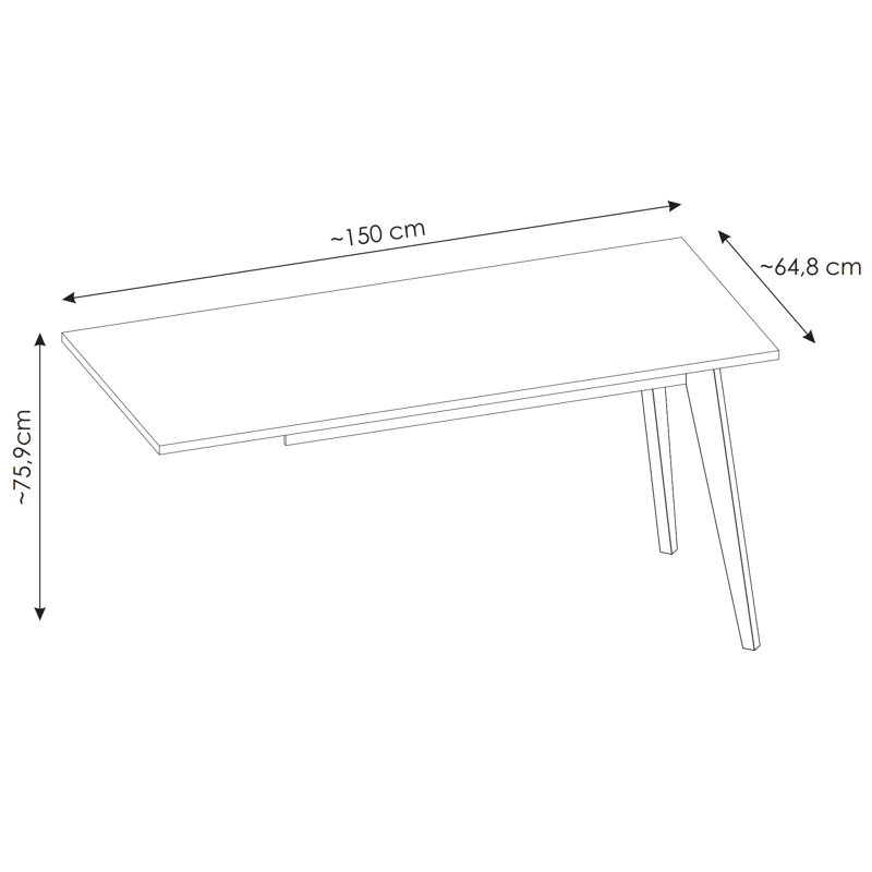 PLISSEE Additional Table Top with Legs