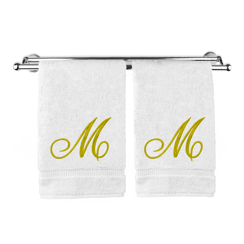 Super Plush Washcloth, White/Gold, M