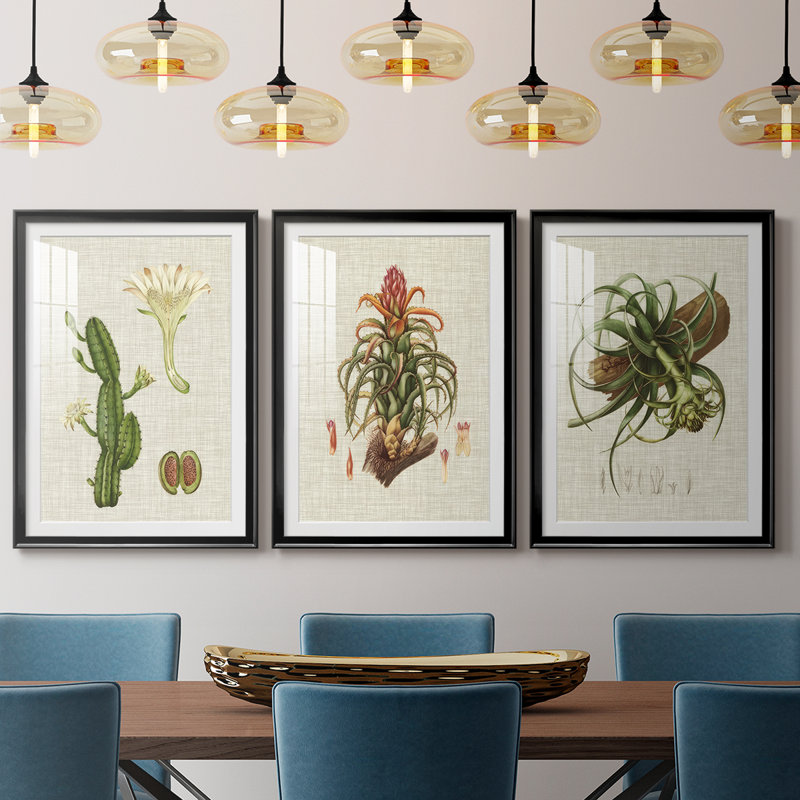 Elegant Tropicals III - Impression sur mesure encadrée de qualité supérieure - 3 pièces