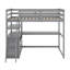 Lit mezzanine simple avec bureau et tablettes-213100093