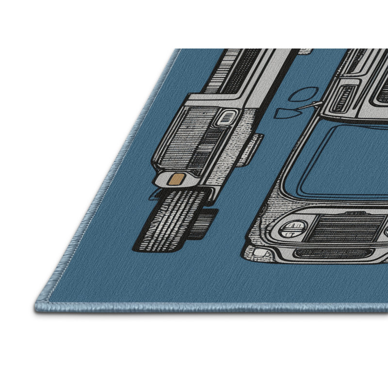 Tapis bleu de transport lavable à la machine