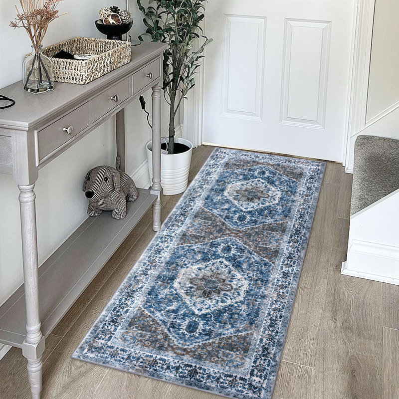 Tapis d'intérieur antidérapant Jodhveer , Tapis de couloir 2 pi x 5 pi