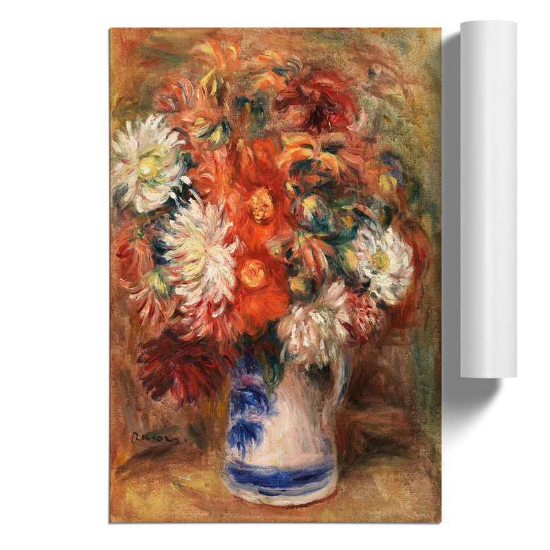 Bouquet of Flowers by Pierre Auguste Renoir - Frameless Print, 42cm H x 30cm W x 0.1cm D